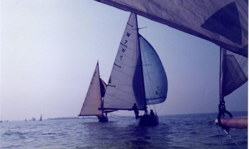 Dilkusha - taken in Sep 1985, racing in Osea Regatta in River Blackwater Essex