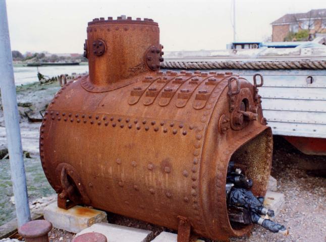 Steam Cutter 26 - her original 'Gunboat Boiler', before it was scrapped