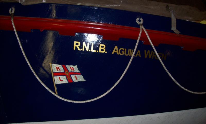 Aguila Wren - RNLI bowflags now reapplied
