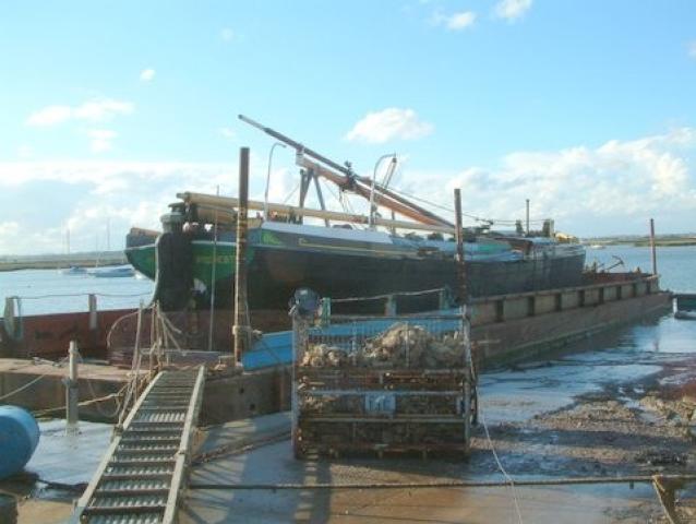 Pudge undergoing restoration - stern view