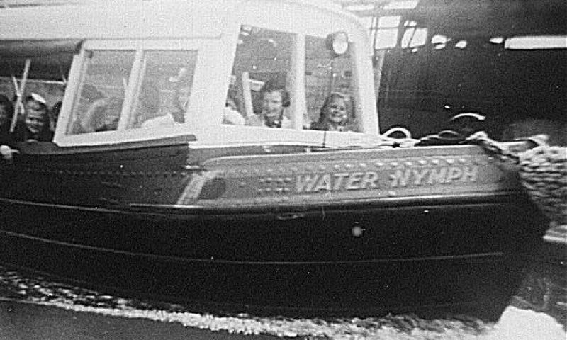 Southern Cross - taking a school party on the  Regents Canal when she was named Water Nymph