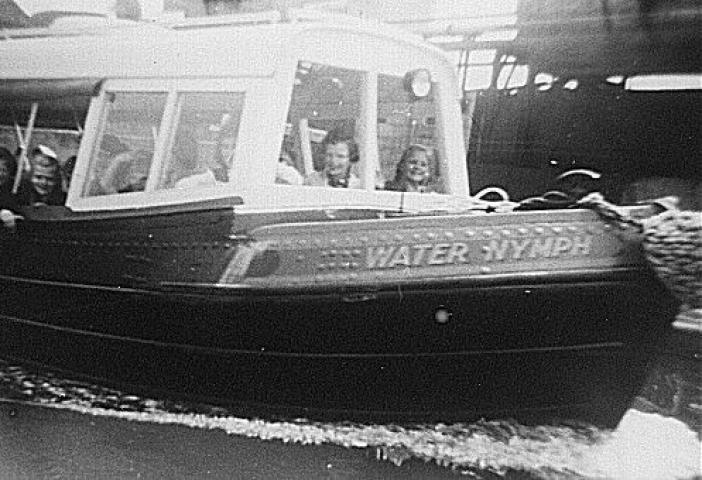 Southern Cross - taking a school party on the  Regents Canal when she was named Water Nymph