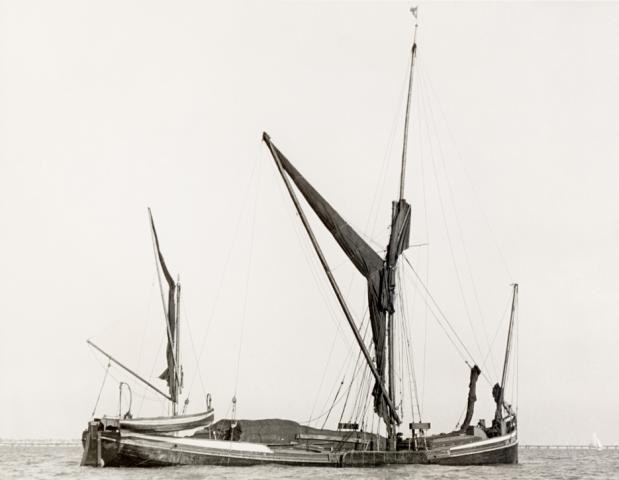 S.B.Raybel deep laden at anchor in the Thames Estuary - 1930s