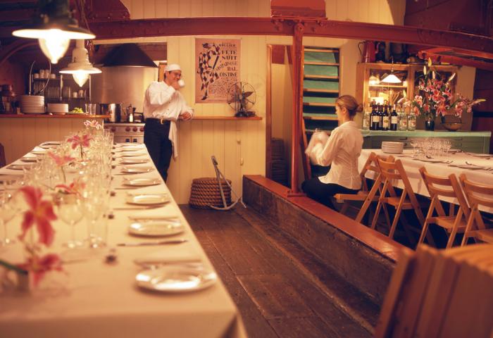 Saloon of S.B.Raybel - preparing for a dinner