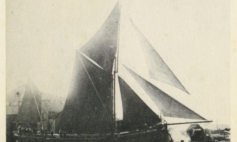 Sailing Barge Raybel - 1920 showing sail plan 