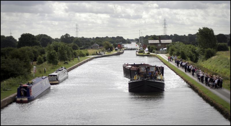 Wheldale - Pollington Primary School come out to wave her by on her way to Leeds (Photo comp entry)