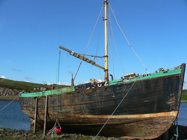 ISA beached, starboard side