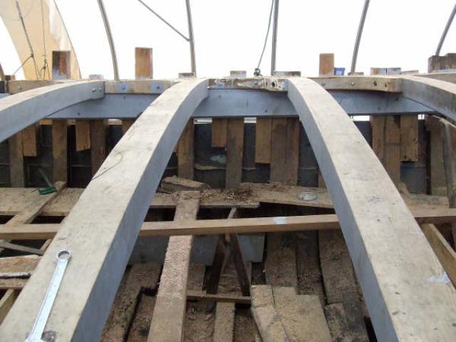 THALATTA under restoration at St Osyth Boatyard