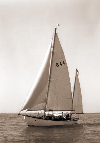 At sea in 1950 port side