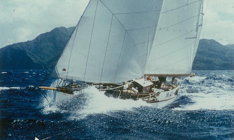 At sea in the Caribbean in 1972