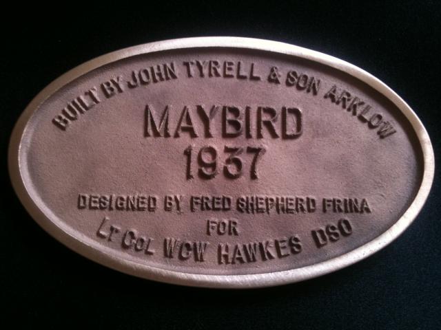 Maybird - plaque funded by Photo Comp 2011 Overall Winner prize (Mike Garlick)