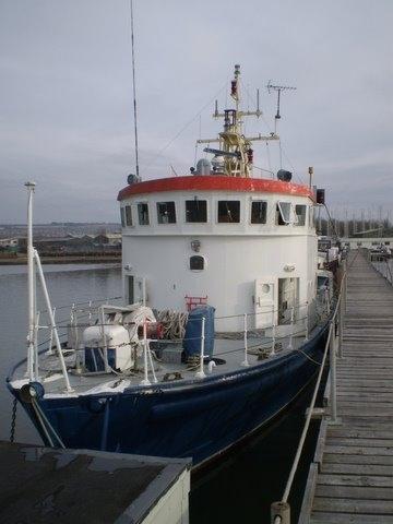 HMS Egeria - bow view