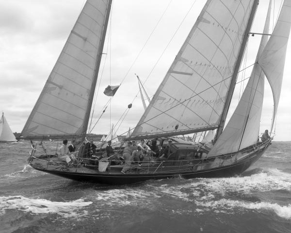 BLOODHOUND at sea, starboard side view