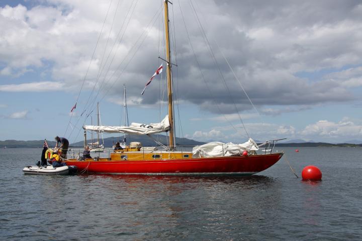 moored, starboard side view