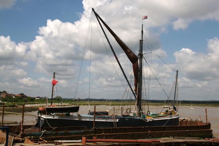 Xylonite - moored, starboard view, Essex.