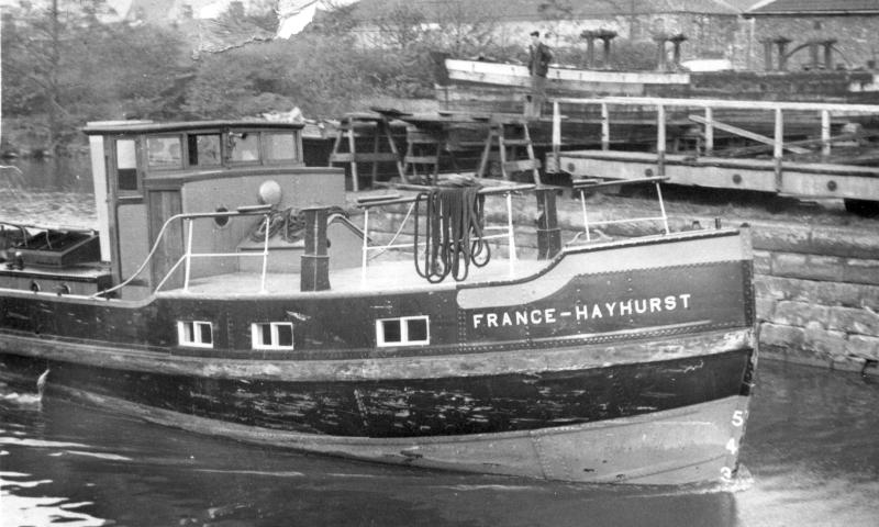 France Hayhurst - bow view, when first in service