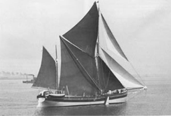 CAMBRIA - at Dolphin Sailing Barge Museum, Sittingbourne. Ref: Cambria.gif.