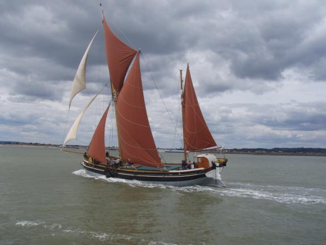 Cambria - winning 2011 Thames barge race