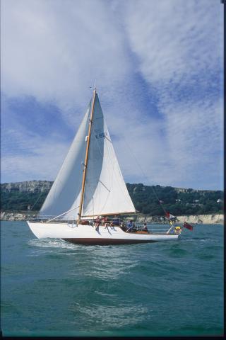 Huff of Arklow - sailing, port side view
