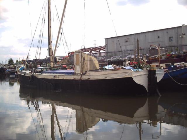 Tollesbury - port side view in mooring