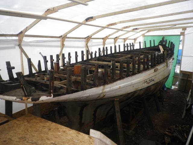 under restoration, stern view