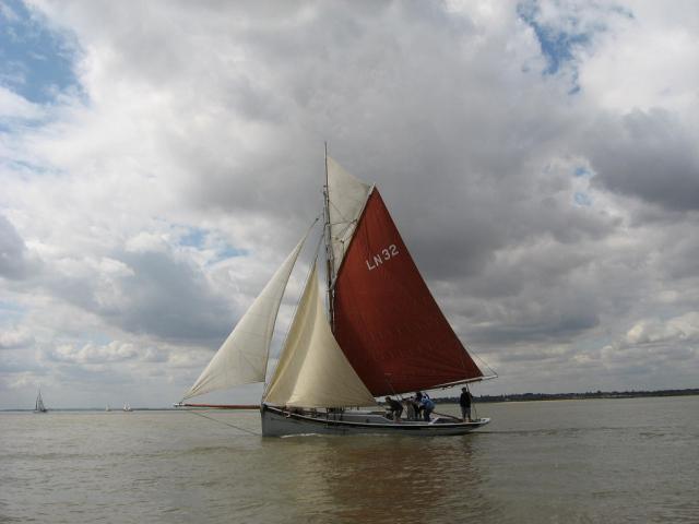 Mermaid sailing before restoration