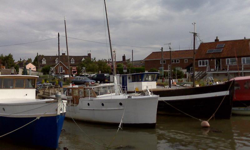 Silver Wraith - bow view in her mooring prior to work starting