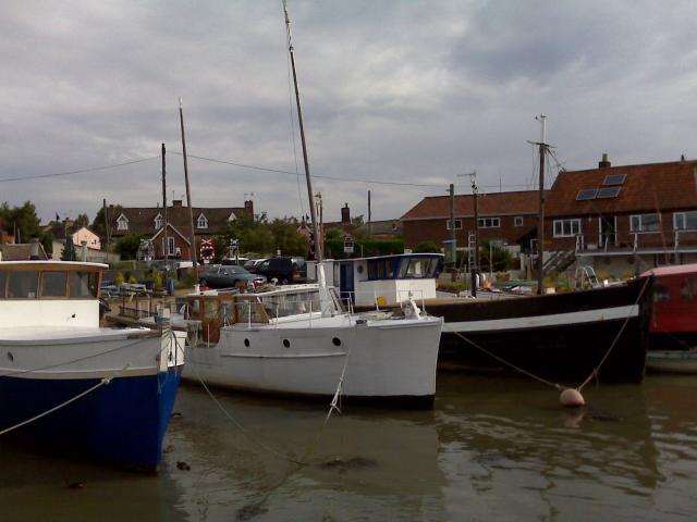 Silver Wraith - bow view in her mooring prior to work starting