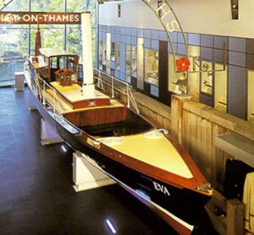 EVA - inside gallery at Rowing Museum, Henley. Bow looking aft.