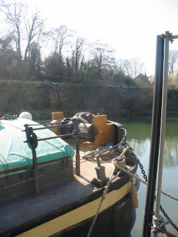 HOPE berthed, starboard bow