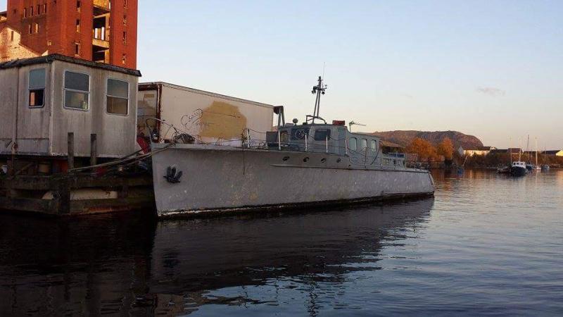 Diana II moored starboard side