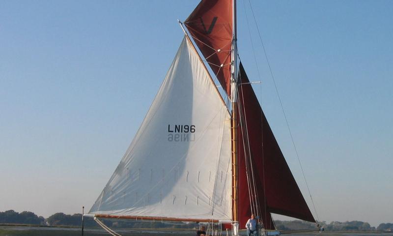 Victorious - under sail, starboard side
