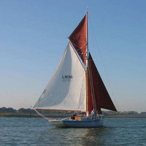 Victorious - under sail, starboard side