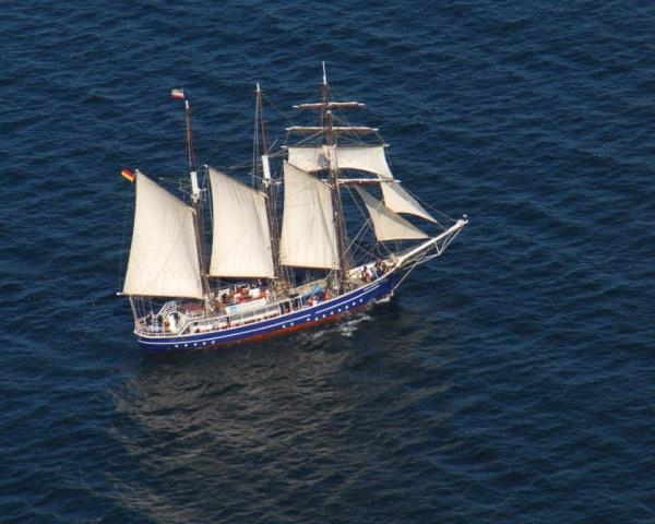 at sea, from above