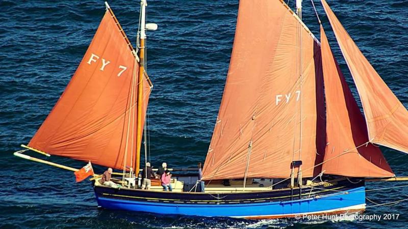 Our Daddy sailing after restoration