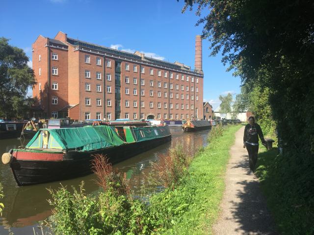 Sailing along the canal