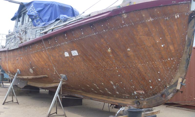 Dry docked Starboard View