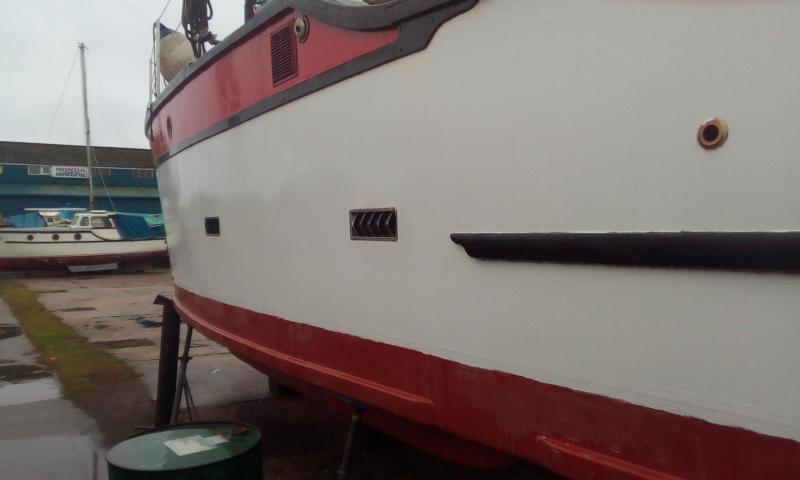 Close up starboard side
