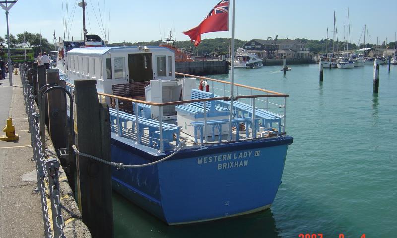 Western Lady III, at Yarmouth Isle of Wight, September 2007, stern view
