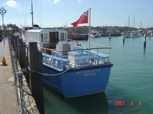 Western Lady III, at Yarmouth Isle of Wight, September 2007, stern view