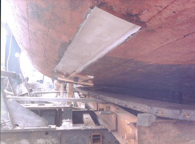 Princessa - restoration work on hull