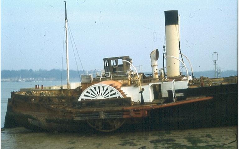JOHN H AMOS steam paddle tug