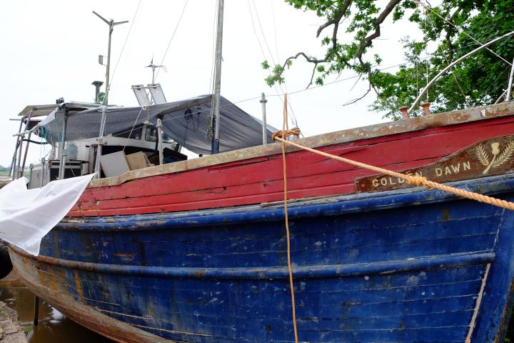 Conservation works in dry dock