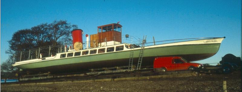 Lady of the Lake on the slipway - starboard side