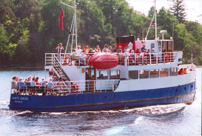 Jacobite Queen on Loch Ness.
Starboard quarter.