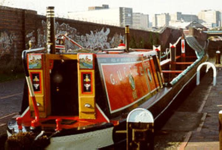 BATH - at Aston Lock, Birmingham. Stern from starboard quarter looking forward.