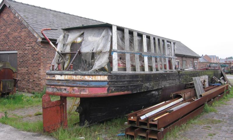 Stern view of Chiltern out of the water