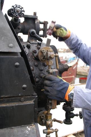 Photo Comp 2012 entry: 199 - Removing the gauge glass assembly from 199s boiler