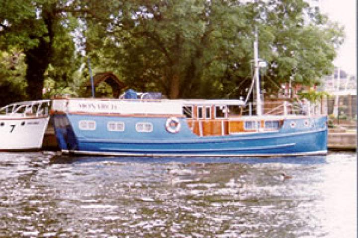 MONARCH - on River Thames at Cookham. Starboard side.