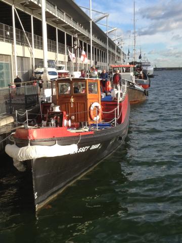 Massey Shaw - Bow view 2, London Boat Show 2014